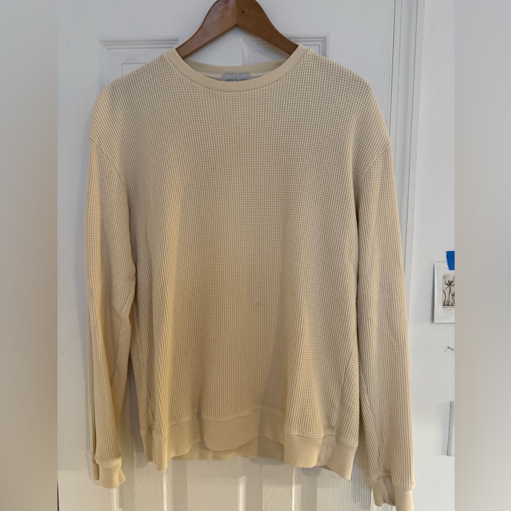 John Elliott size 2 men’s cream thermal